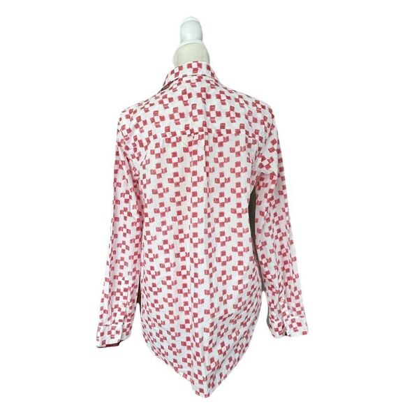 Madewell popover top in crosshatch ikat size small EUC - Picture 8 of 9